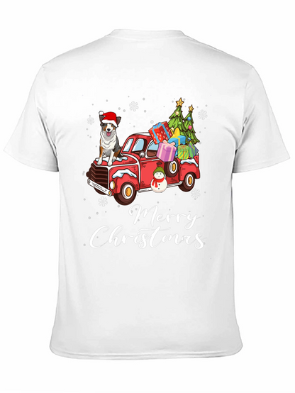 Merry Christmas Dog Truck T-Shirt