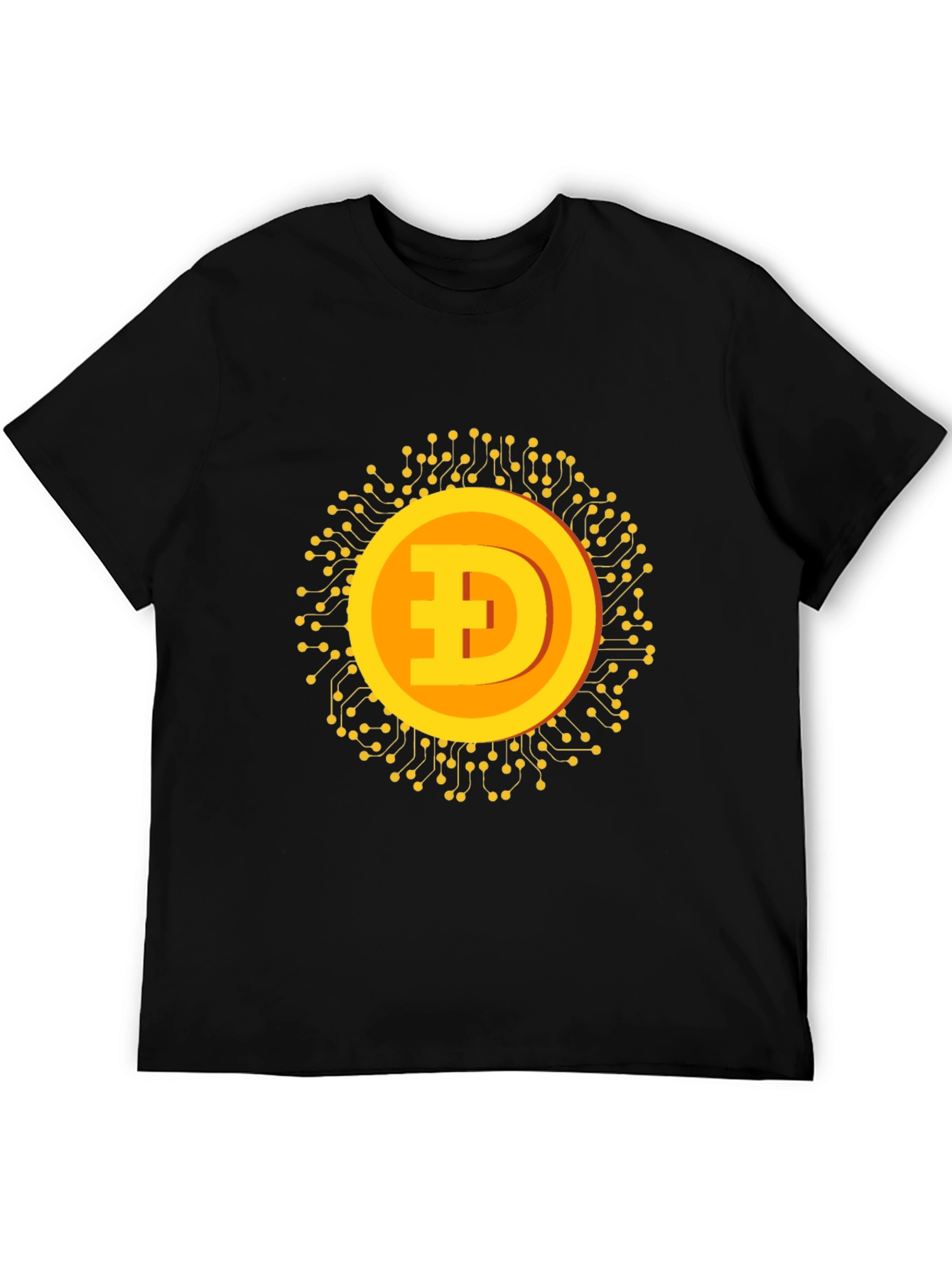 Dogecoin Crypto Graphic T-Shirt - Black