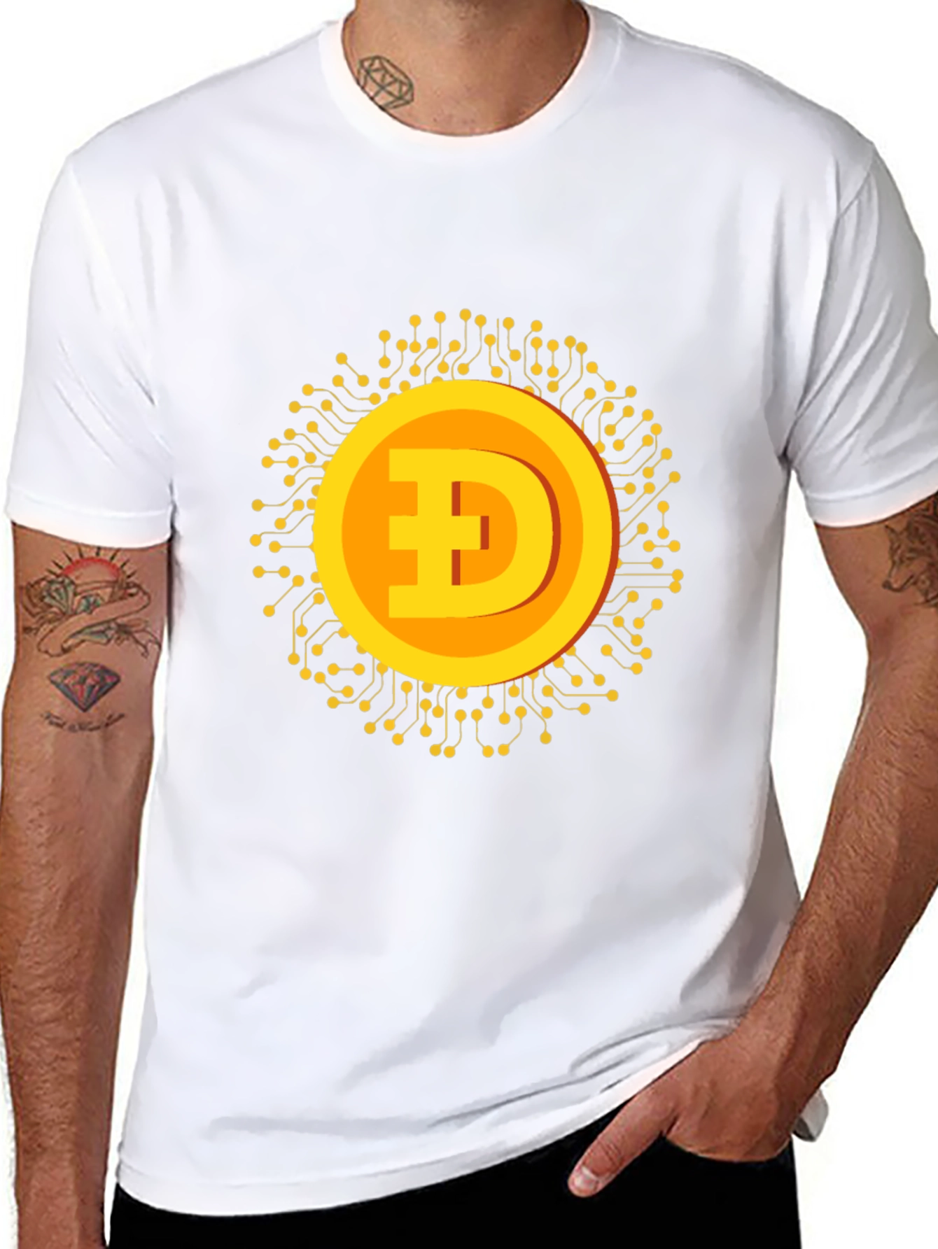 Dogecoin Crypto Graphic T-Shirt - Black