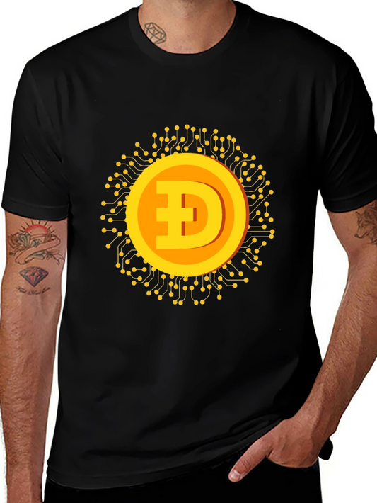 Dogecoin Crypto Graphic T-Shirt - Black