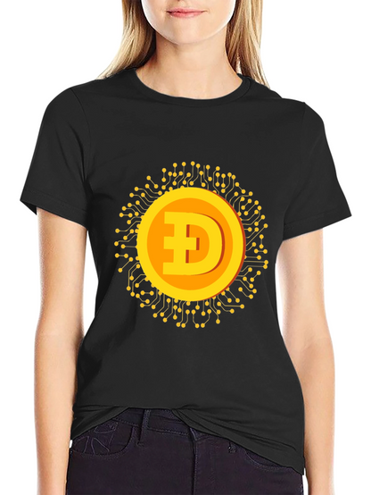 Dogecoin Crypto Graphic T-Shirt - Black
