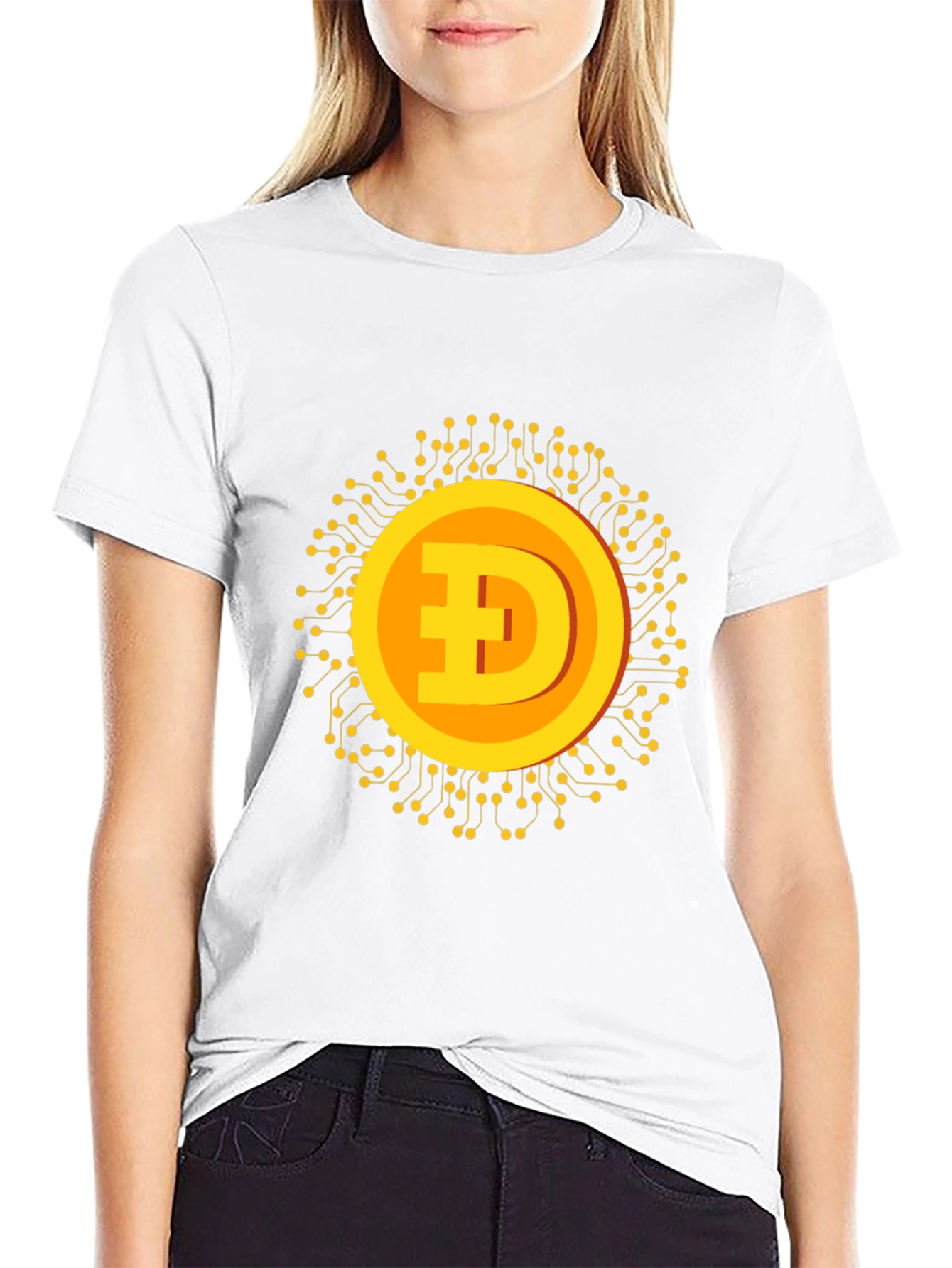 Dogecoin Crypto Graphic T-Shirt - Black