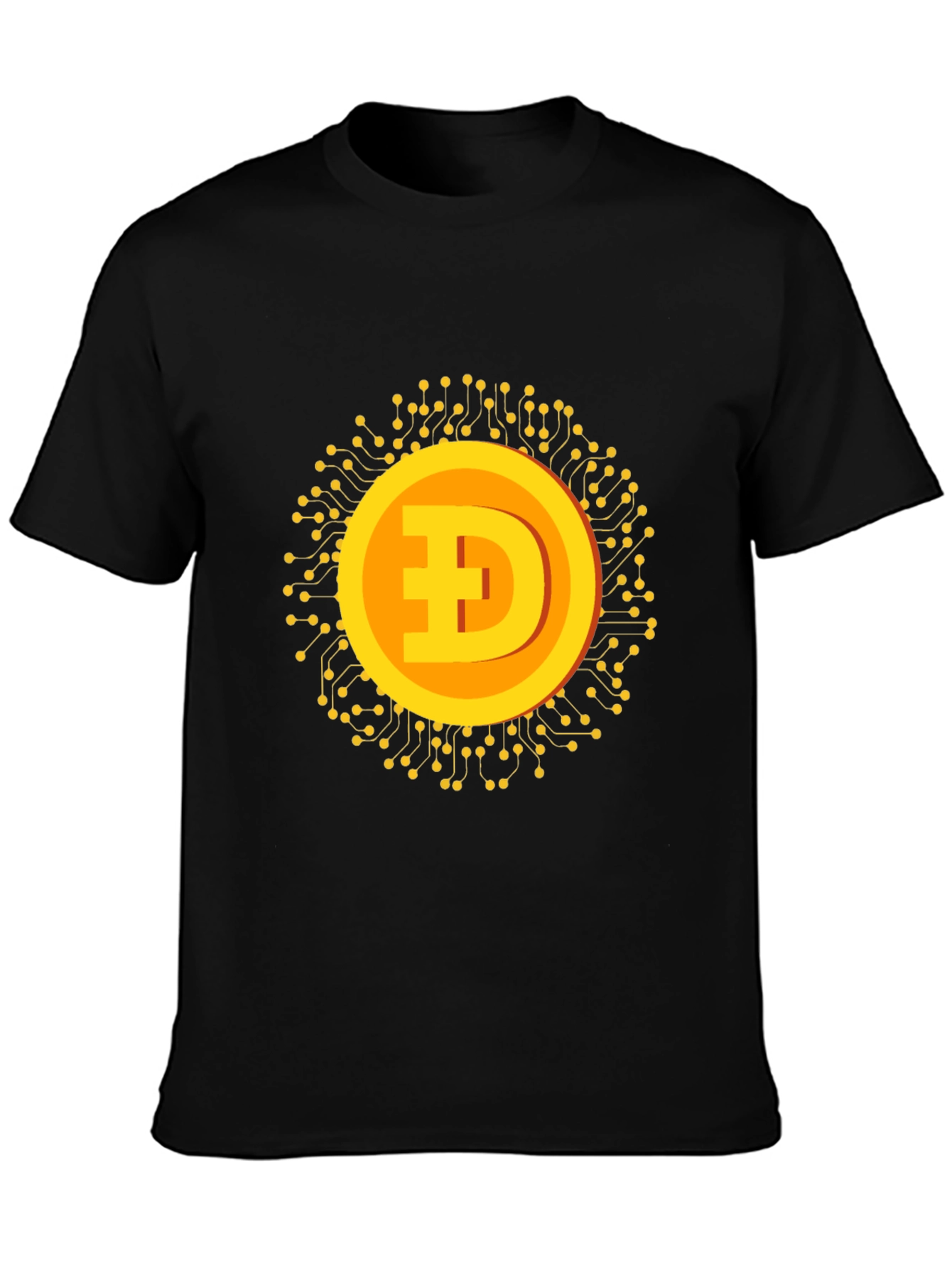 Dogecoin Crypto Graphic T-Shirt - Black