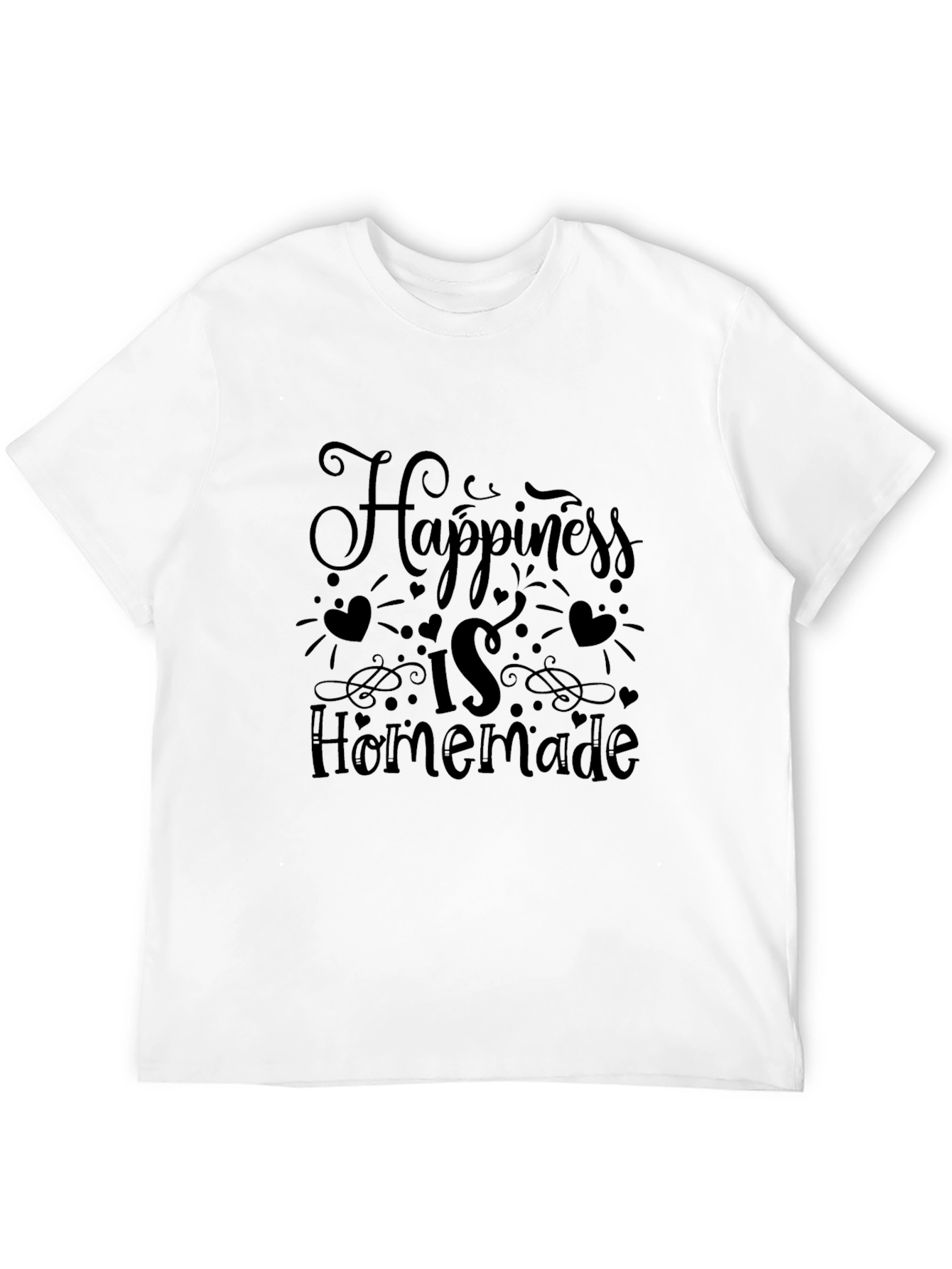 Happiness is Homemade Black Graphic Tee
