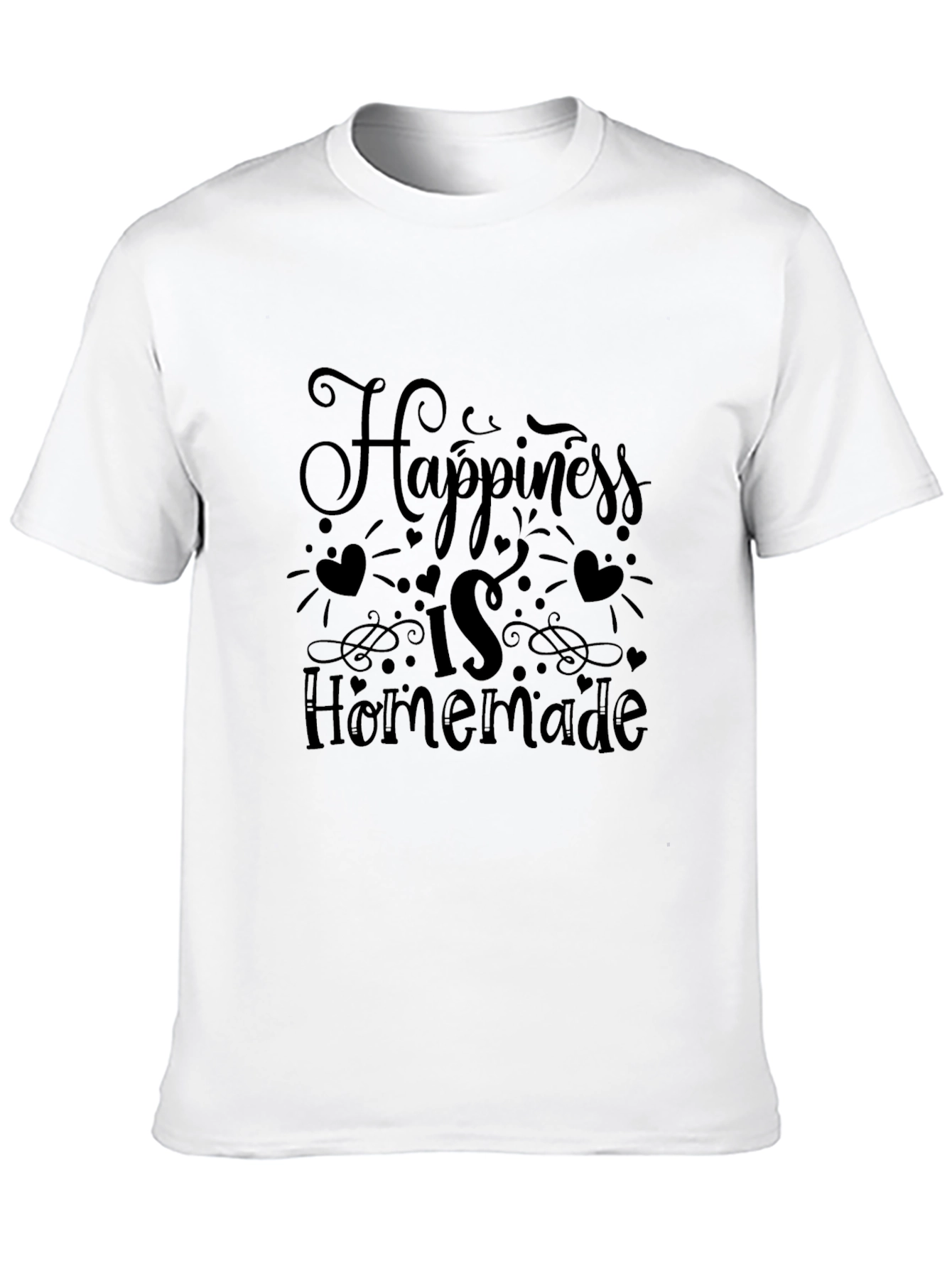 Happiness is Homemade Black Graphic Tee
