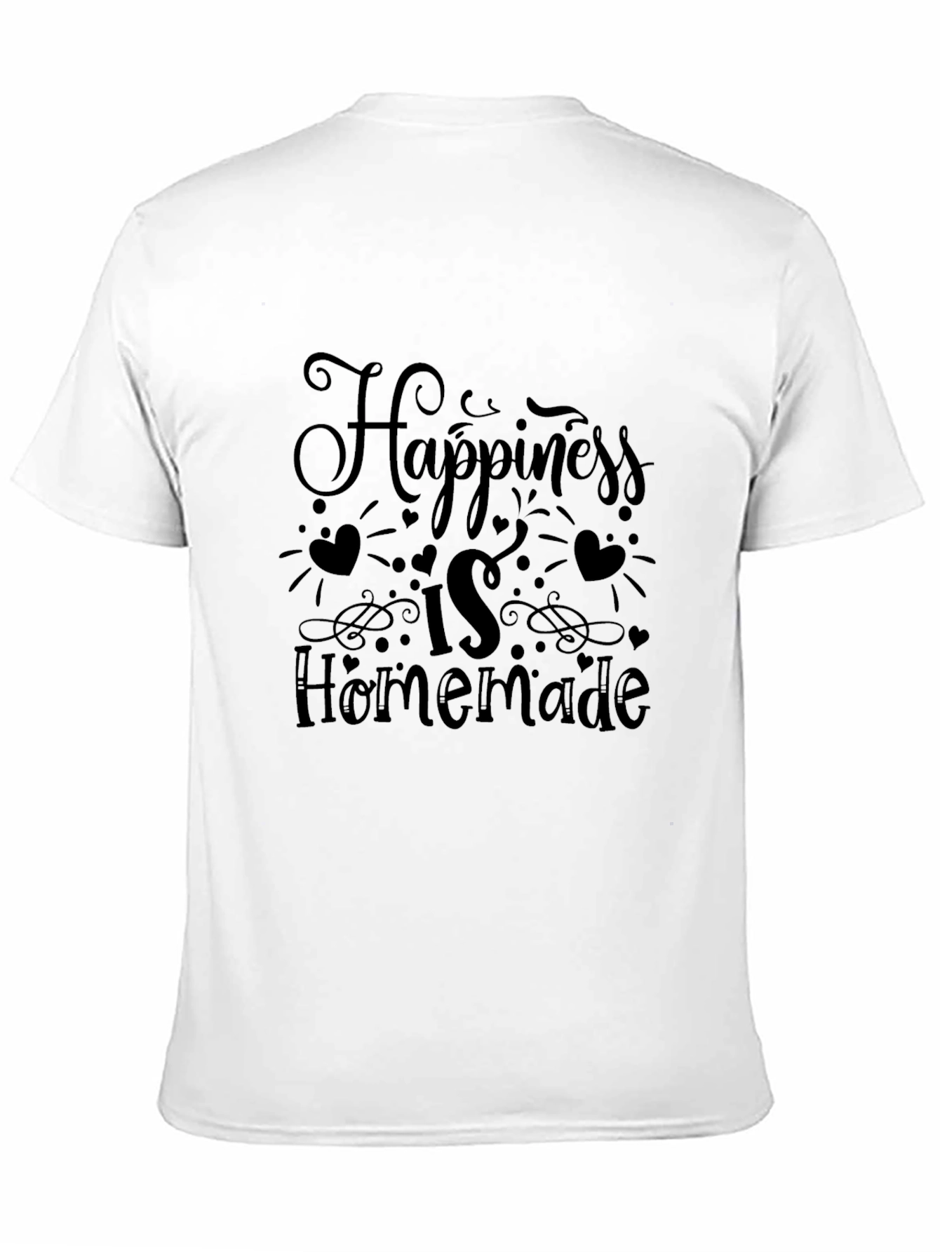 Happiness is Homemade Black Graphic Tee