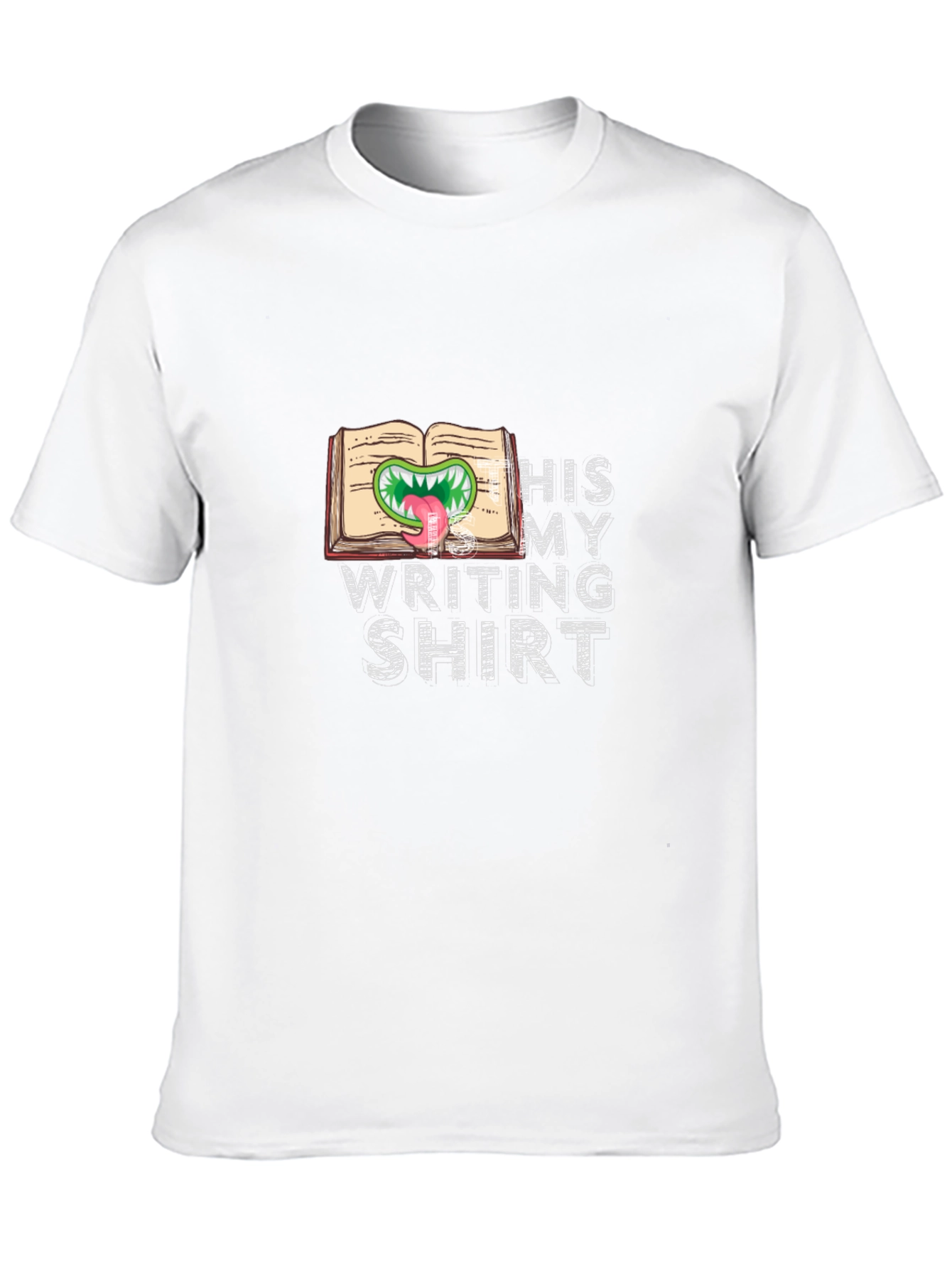 Monster Book Writing Shirt - Black Novelty Tee