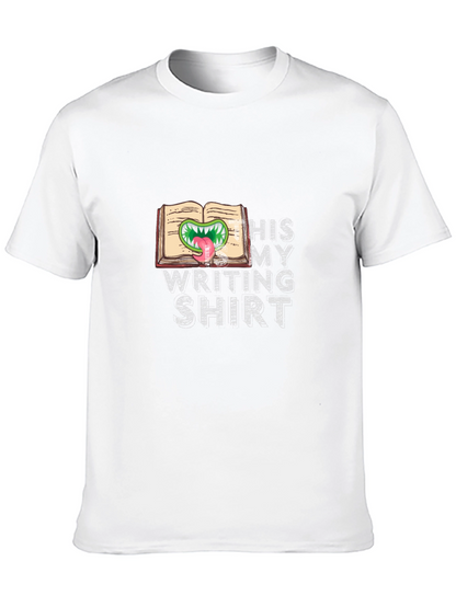 Monster Book Writing Shirt - Black Novelty Tee