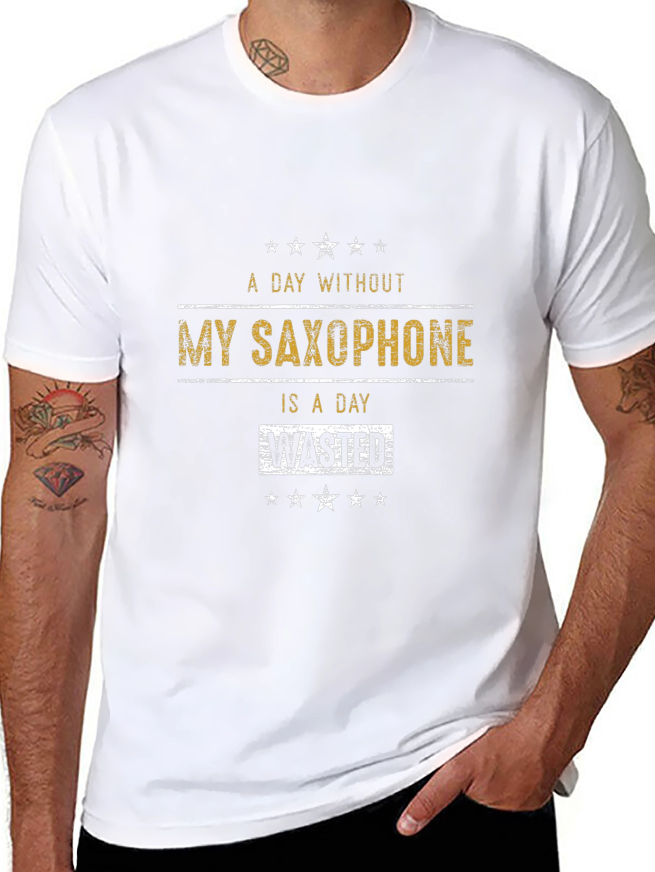 Saxophone Lover T-Shirt: A Day Without is Wasted!