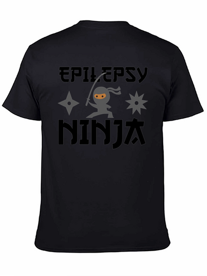 Epilepsy Ninja Graphic Tee - Black Cotton Blend