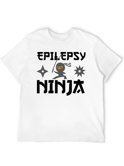 Epilepsy Ninja Graphic Tee - Black Cotton Blend