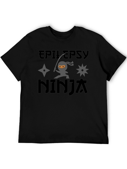 Epilepsy Ninja Graphic Tee - Black Cotton Blend