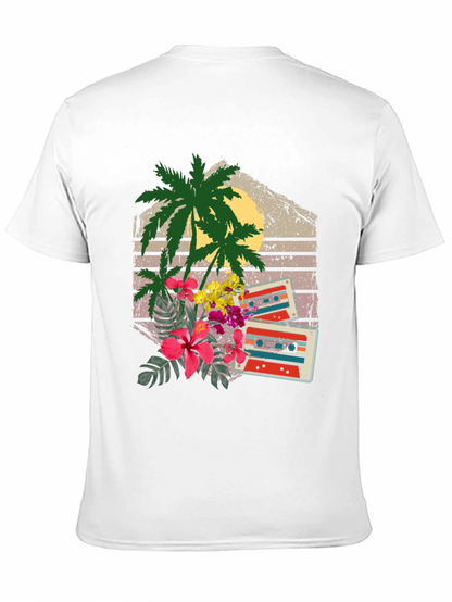 Retro Cassette & Palm Tree Graphic Tee