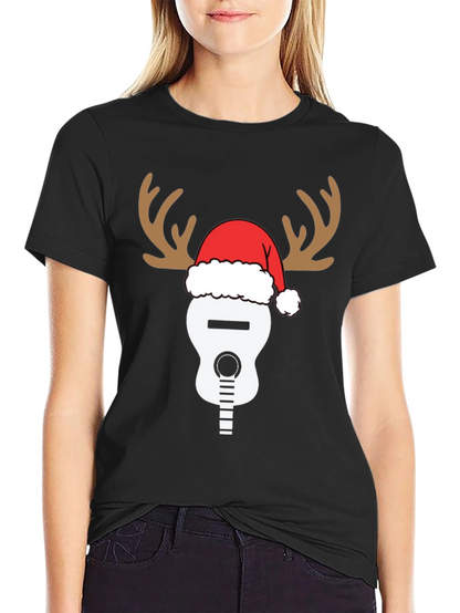 Reindeer Guitar Christmas T-Shirt