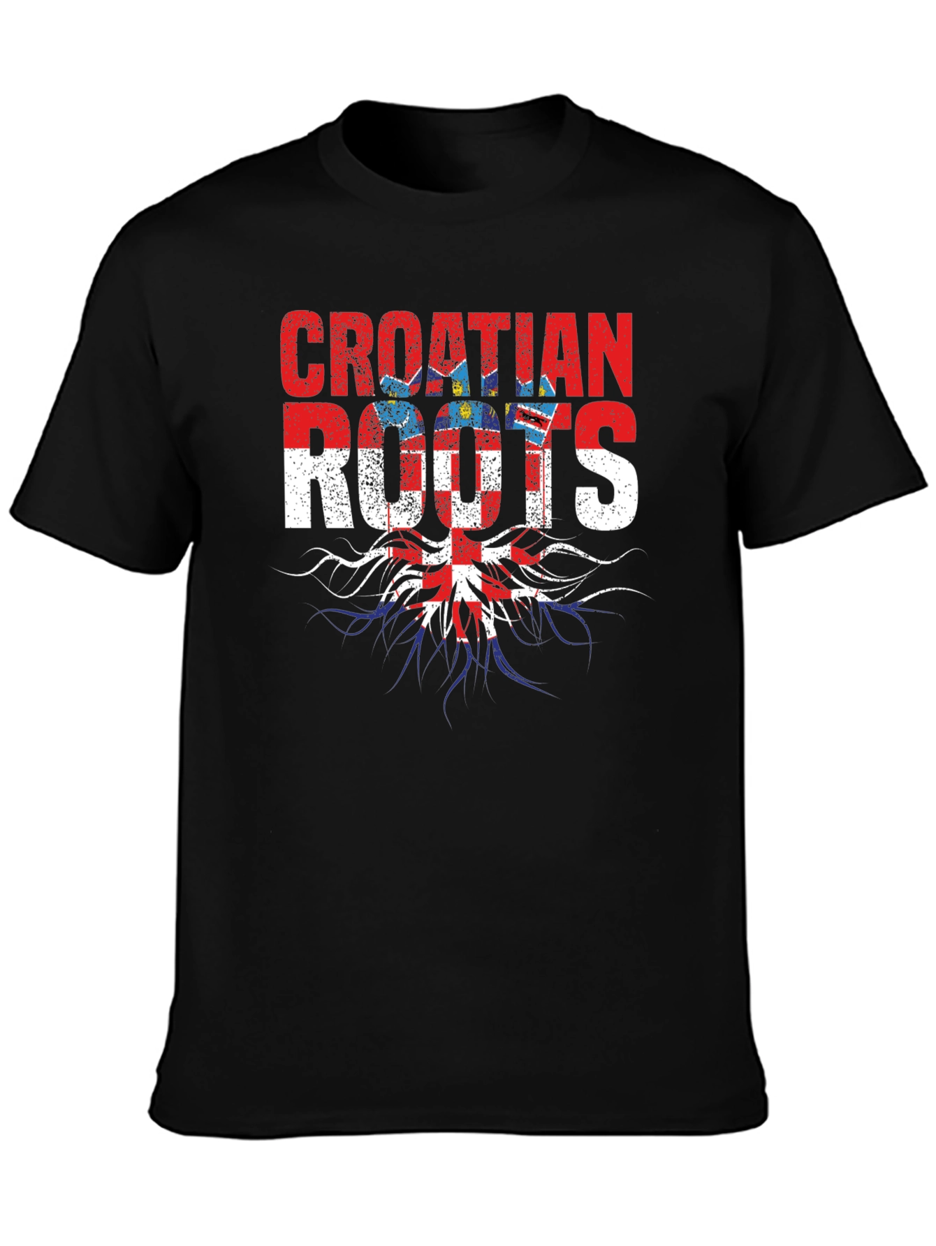 Croatian Roots Graphic T-Shirt - Black