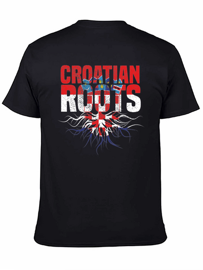 Croatian Roots Graphic T-Shirt - Black