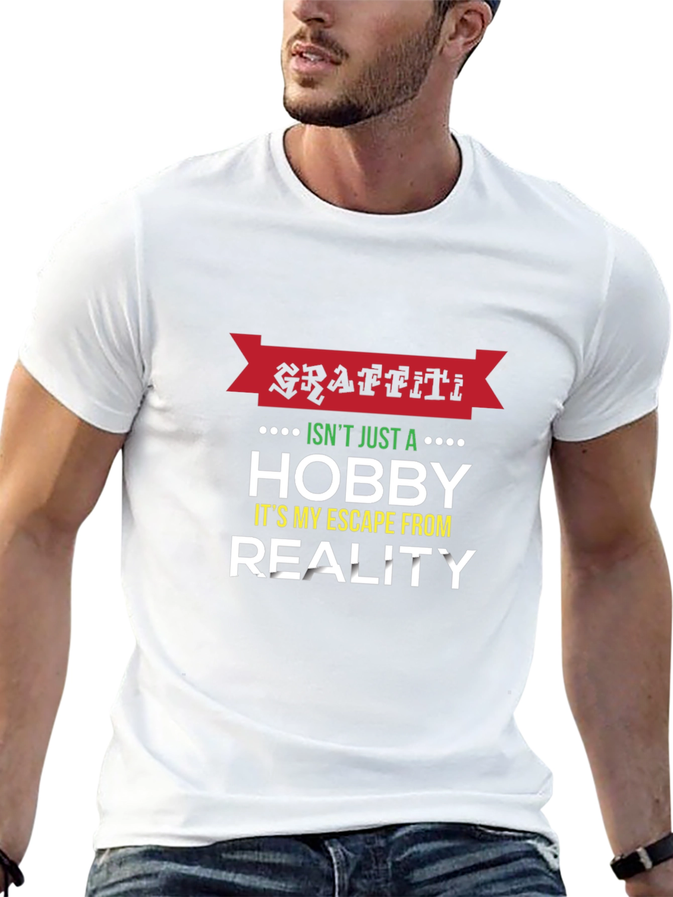 Graffiti Hobby Graphic Tee - Escape Reality T-Shirt