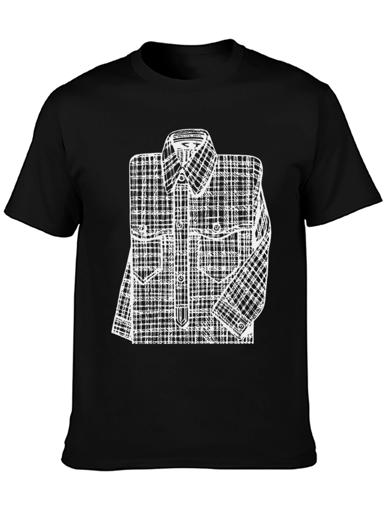 Plaid Shirt Graphic Tee