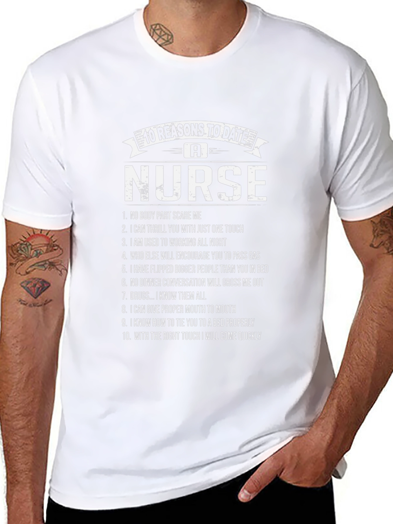 10 Reasons to Date a Nurse Graphic T-Shirt