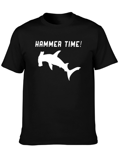 Hammer Time Shark Graphic Tee - Black