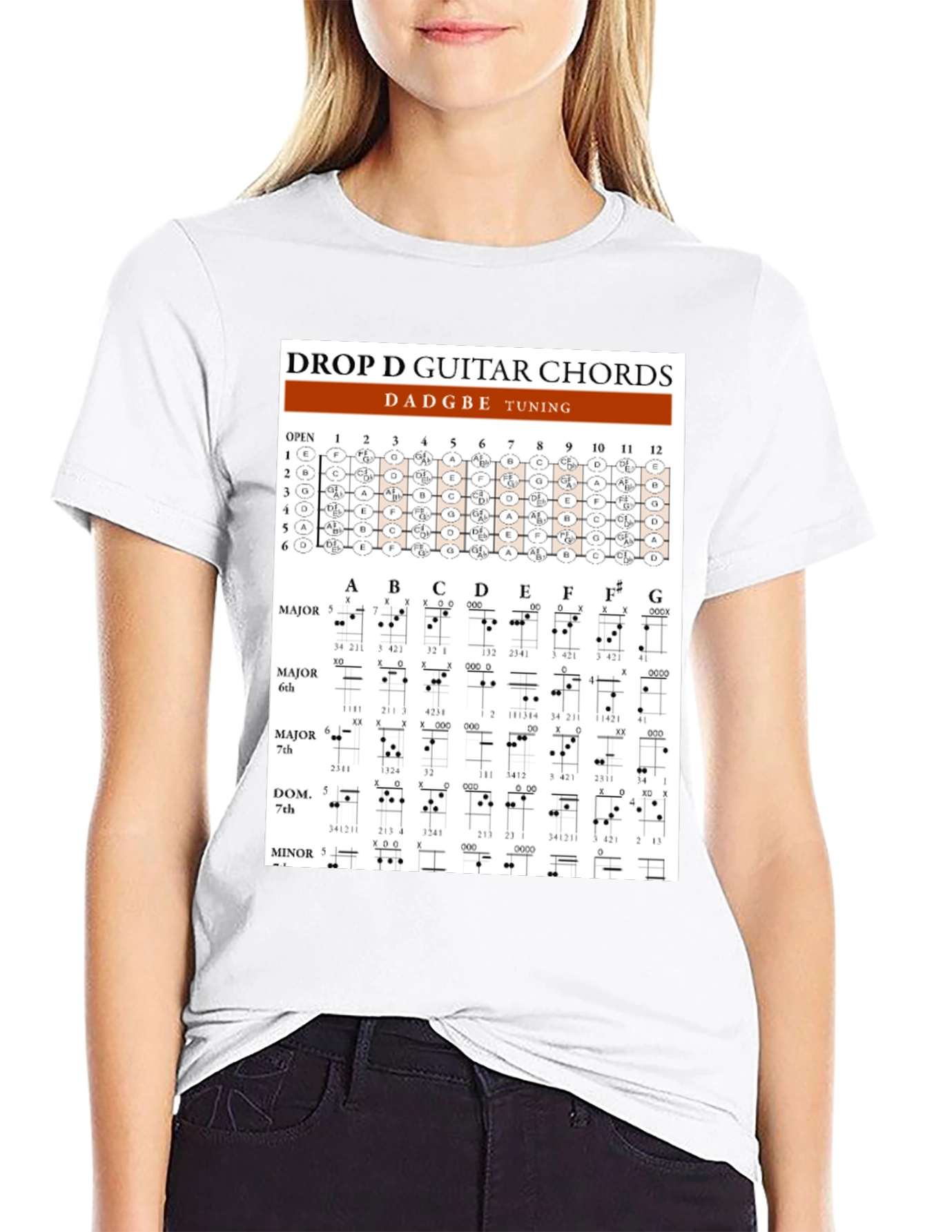 Drop D Guitar Chords T-Shirt