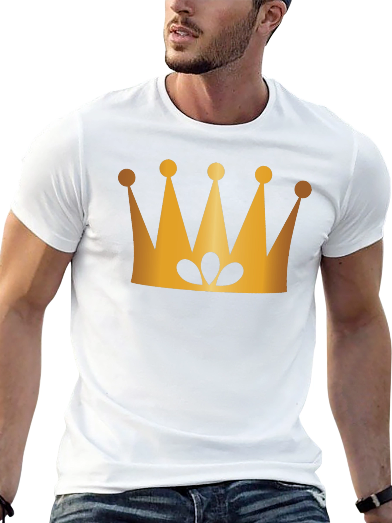 Golden Crown Graphic Black T-Shirt
