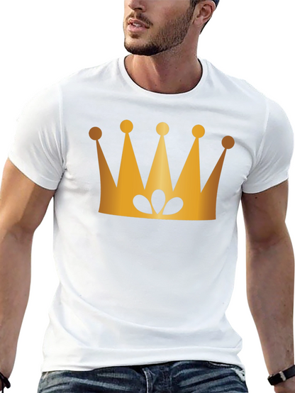 Golden Crown Graphic Black T-Shirt