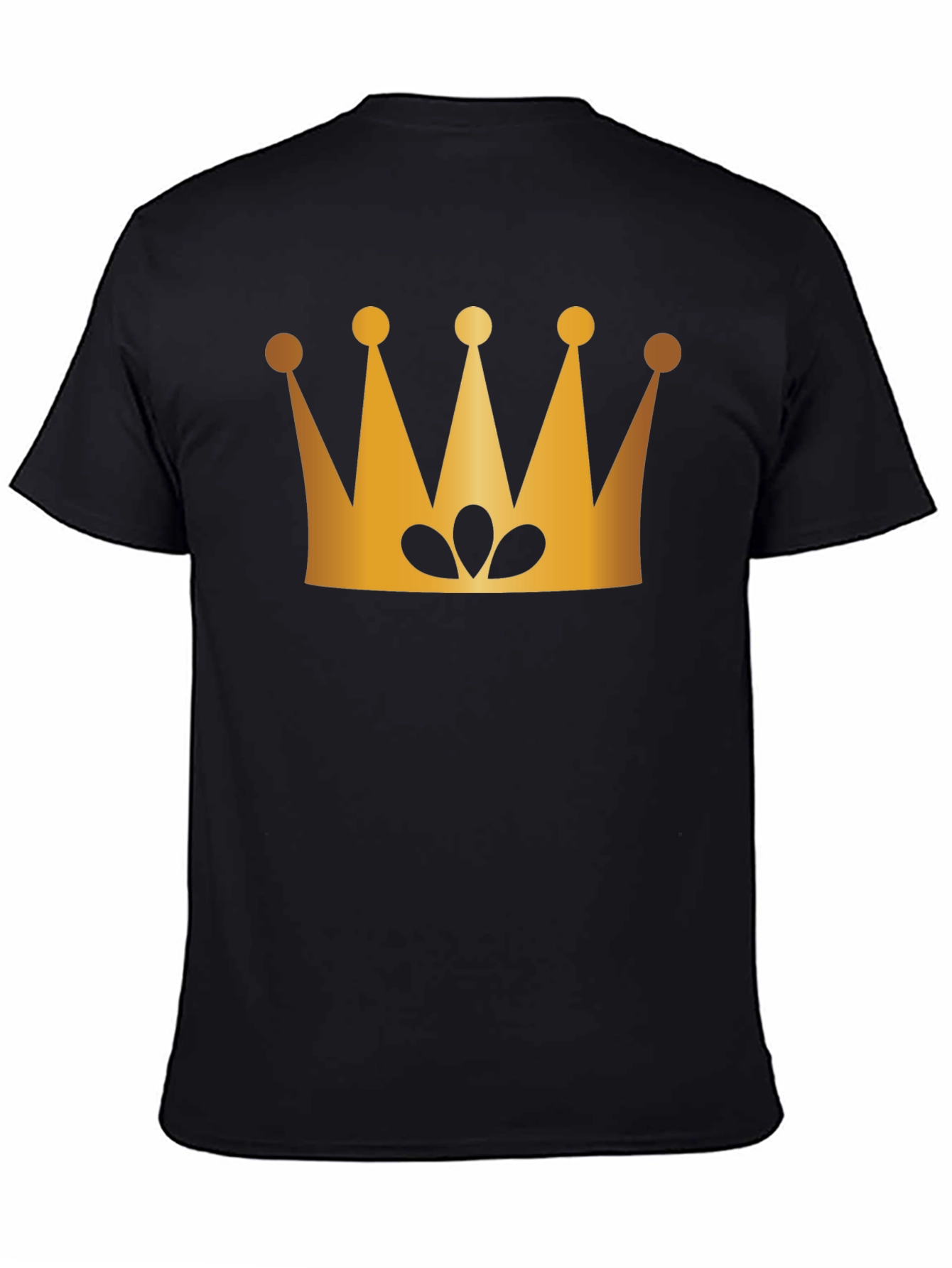 Golden Crown Graphic Black T-Shirt