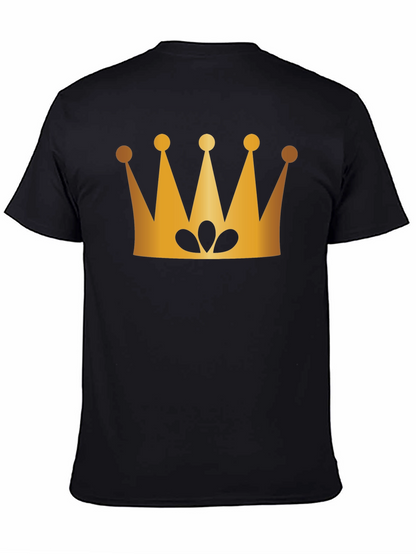 Golden Crown Graphic Black T-Shirt