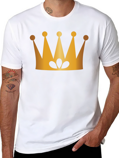 Golden Crown Graphic Black T-Shirt