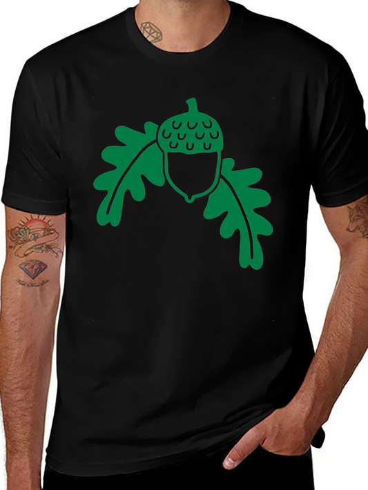 Acorn & Oak Leaf Graphic Tee - Nature Inspired