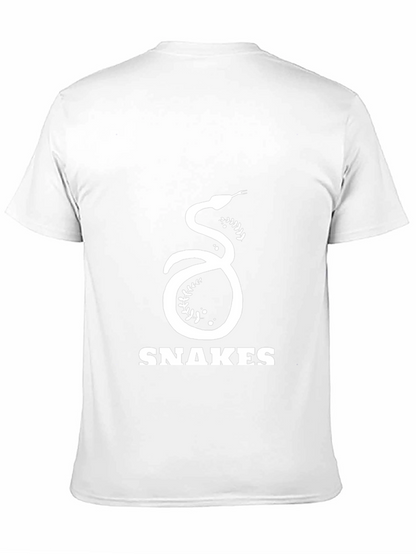 Snakes Graphic Tee - Black Cotton T-Shirt