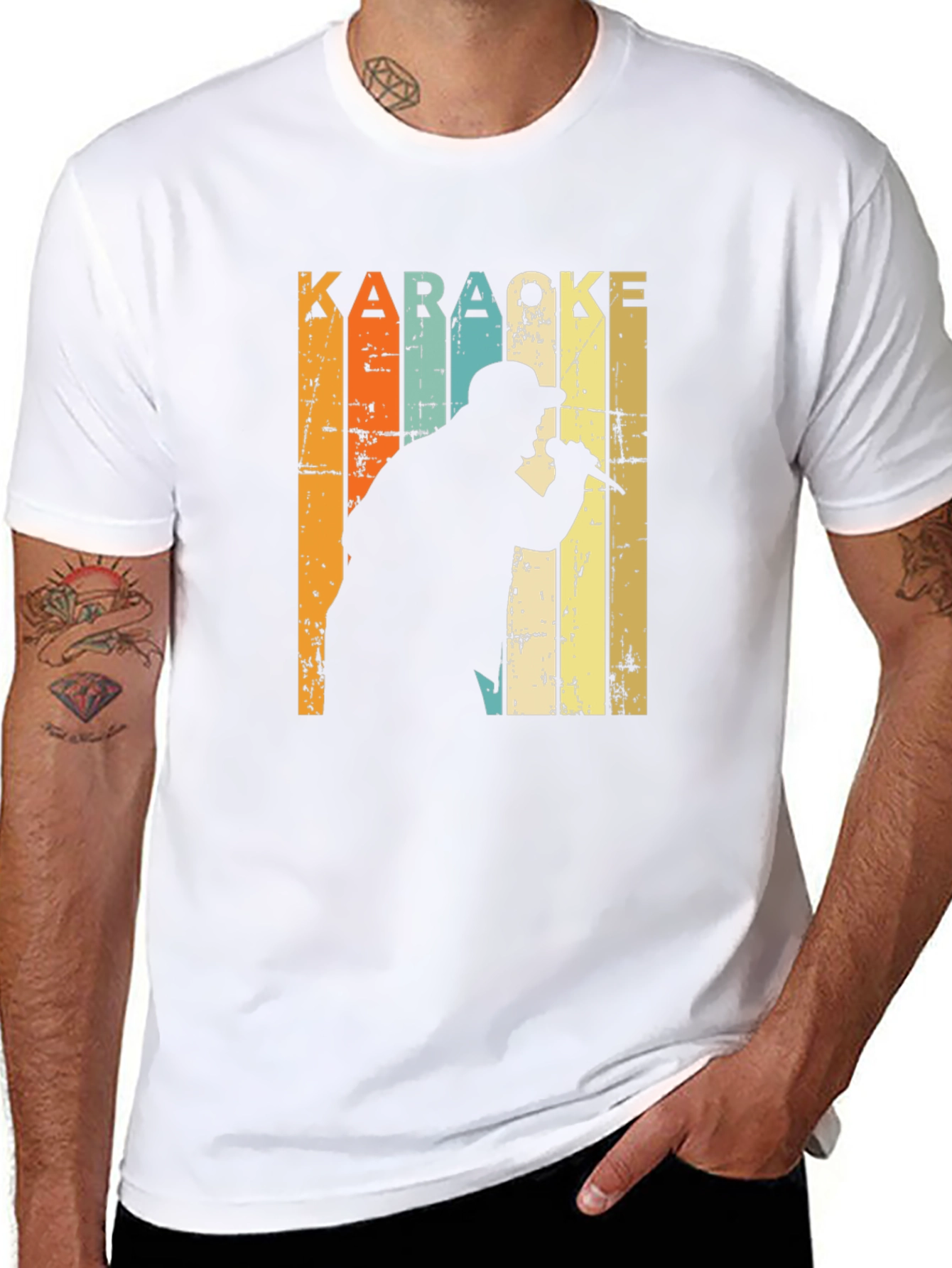 Karaoke Singer Retro T-Shirt
