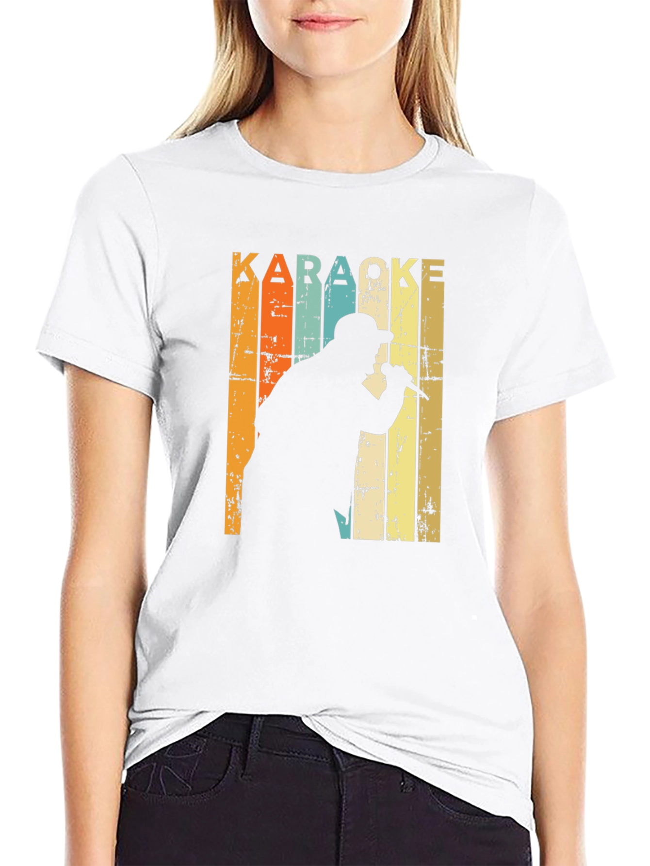 Karaoke Singer Retro T-Shirt