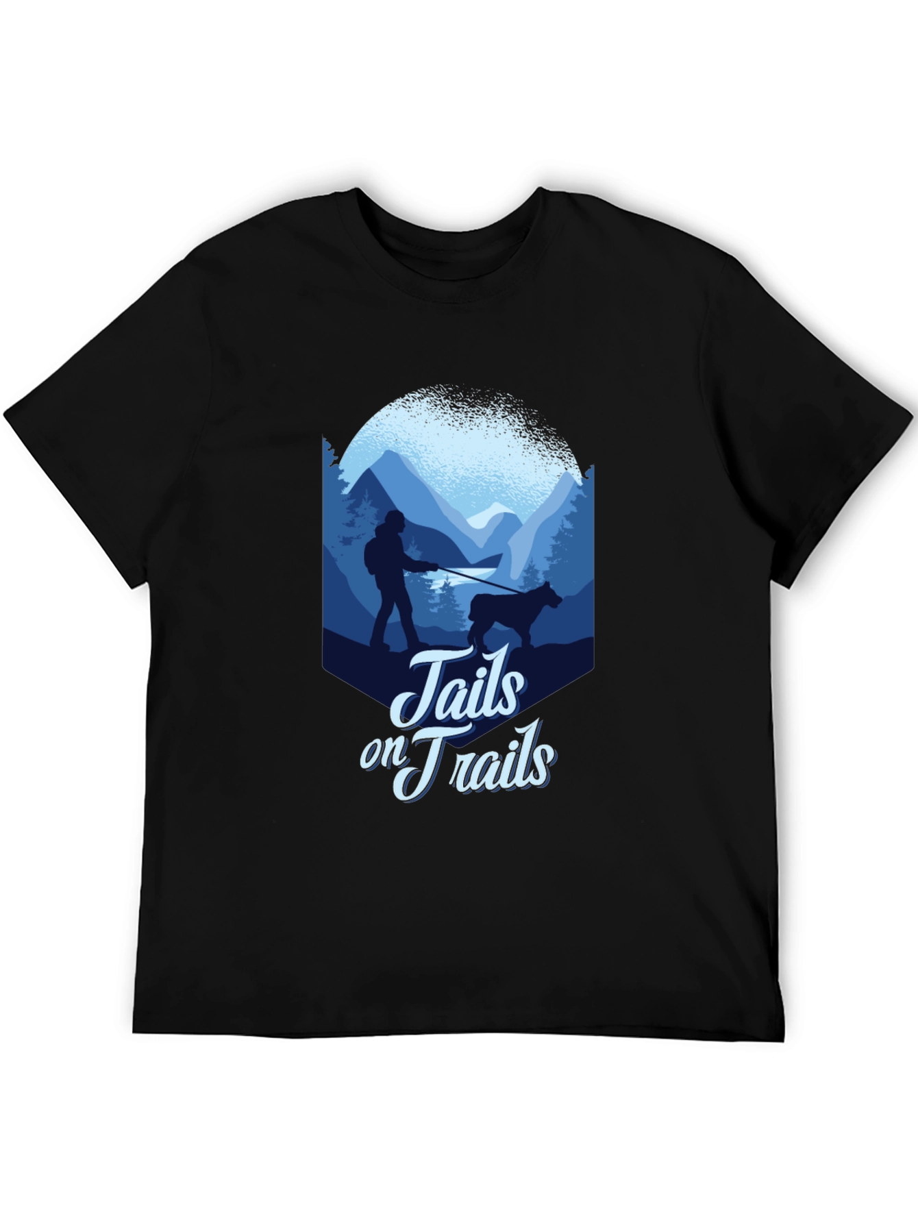 Tails on Trails Graphic Tee - Hiking Adventure