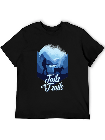 Tails on Trails Graphic Tee - Hiking Adventure