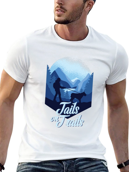 Tails on Trails Graphic Tee - Hiking Adventure