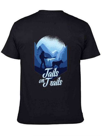 Tails on Trails Graphic Tee - Hiking Adventure