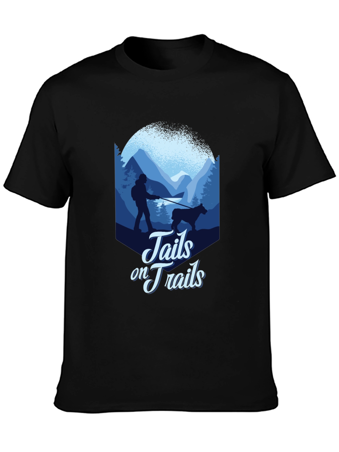 Tails on Trails Graphic Tee - Hiking Adventure