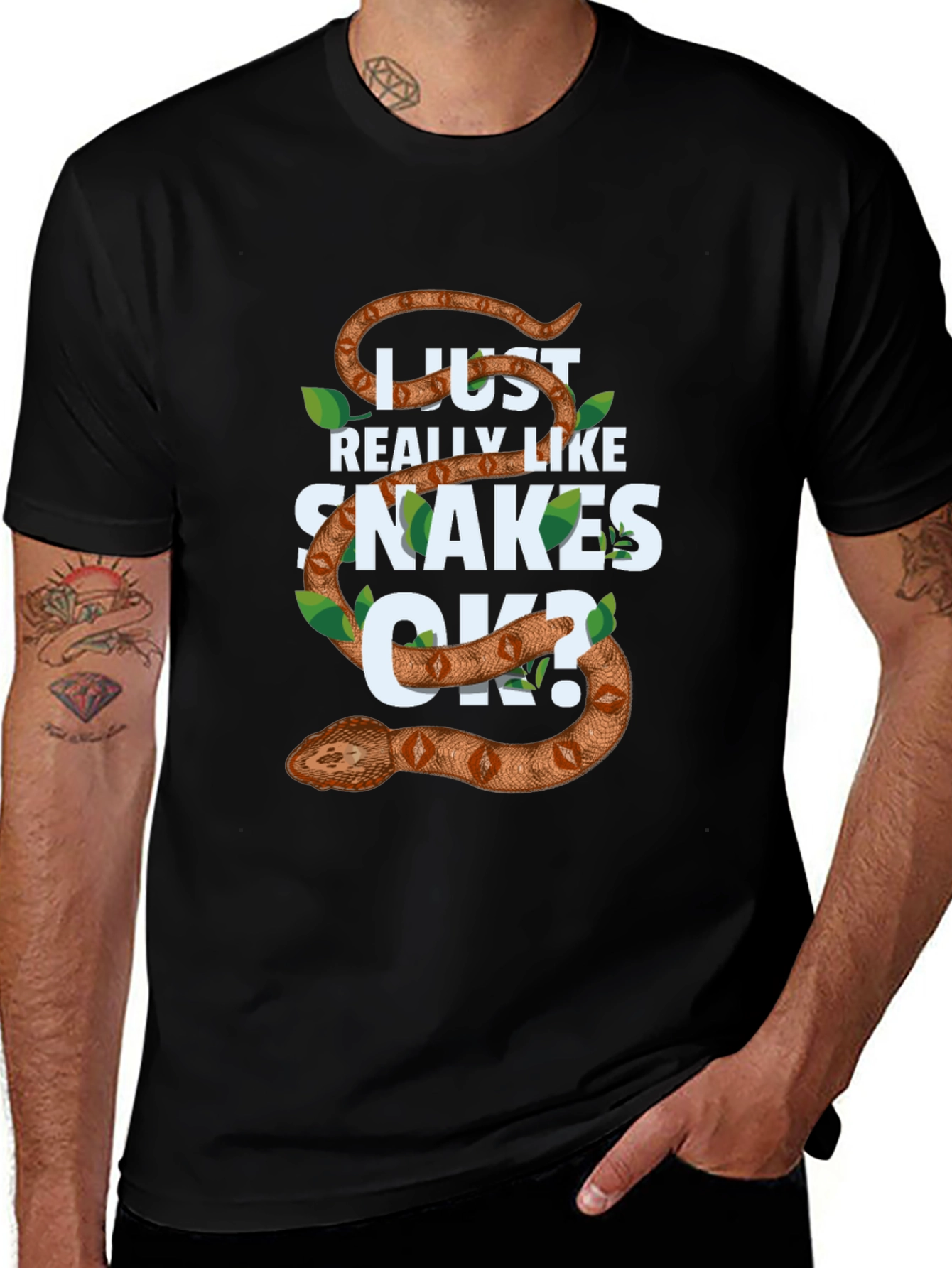 I Just Really Like Snakes OK? Mens T-shirt