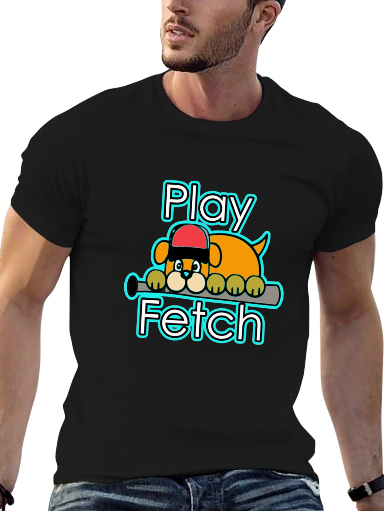 Play Fetch Baseball Dog T-Shirt