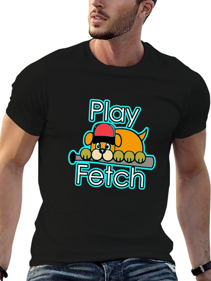 Play Fetch Baseball Dog T-Shirt