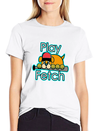 Play Fetch Baseball Dog T-Shirt