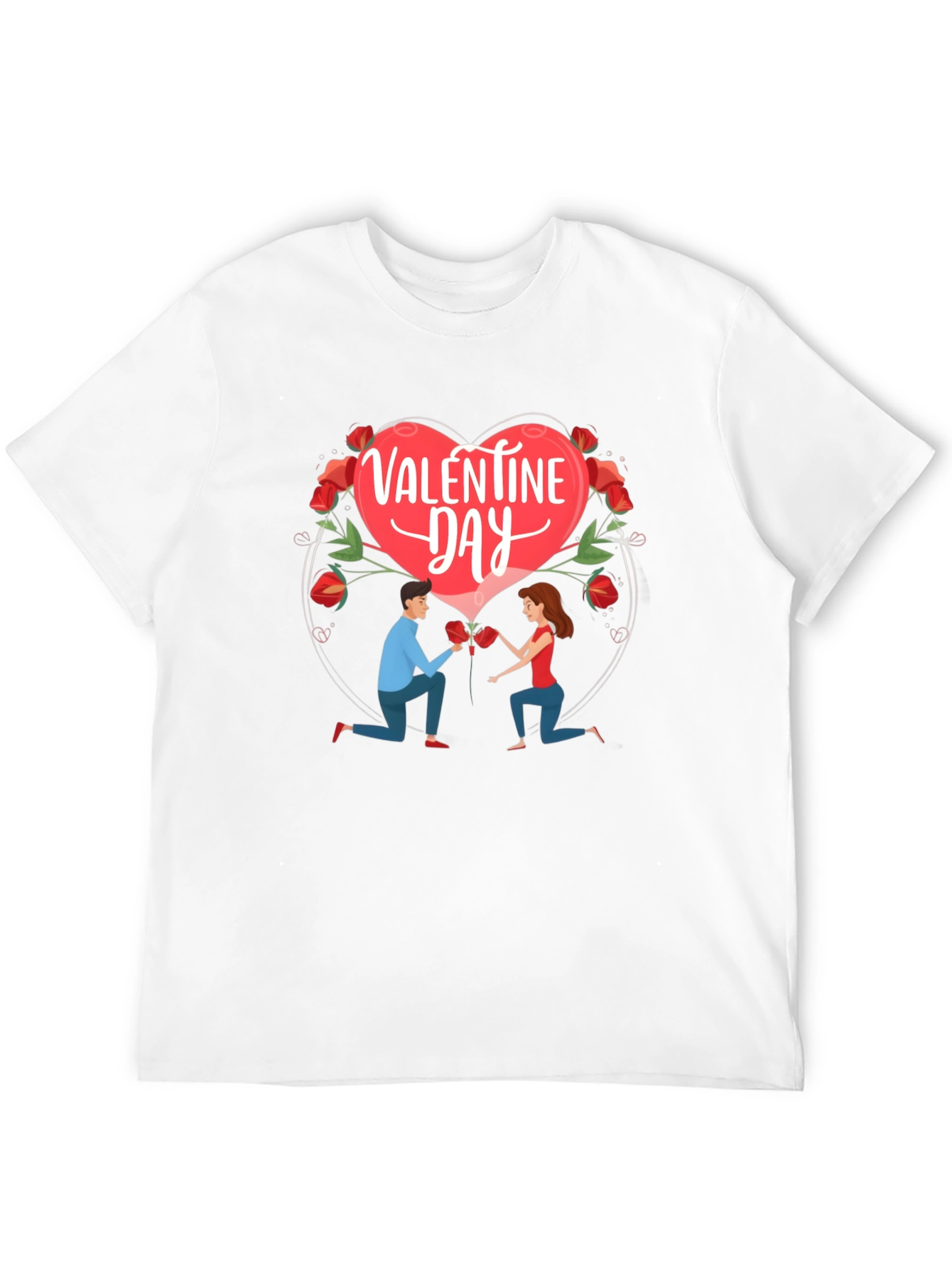 Valentines Day Proposal Graphic Tee - Black