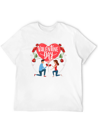 Valentines Day Proposal Graphic Tee - Black