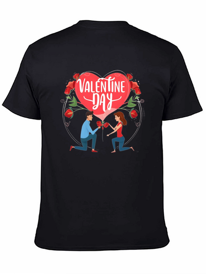 Valentines Day Proposal Graphic Tee - Black