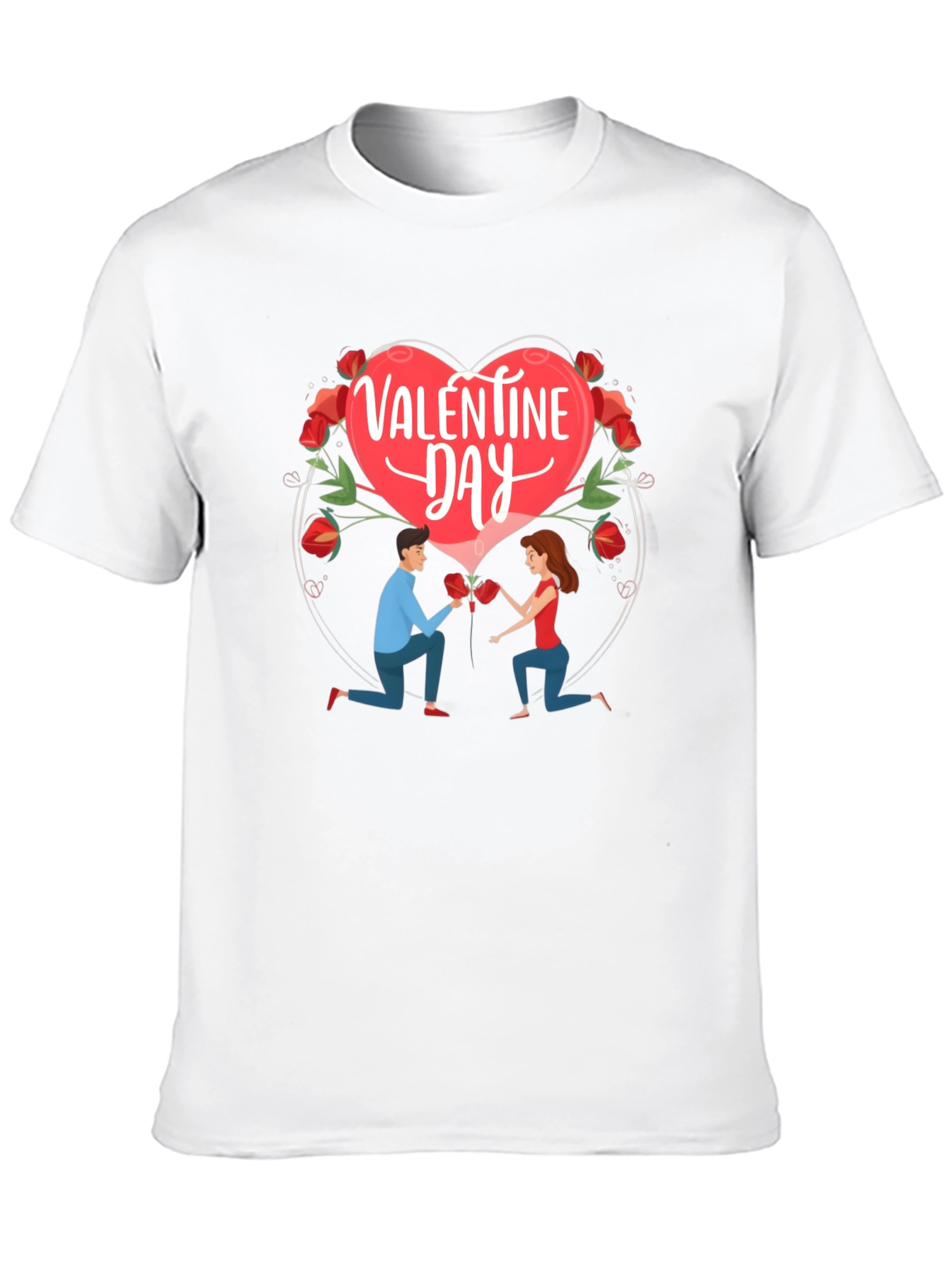 Valentines Day Proposal Graphic Tee - Black