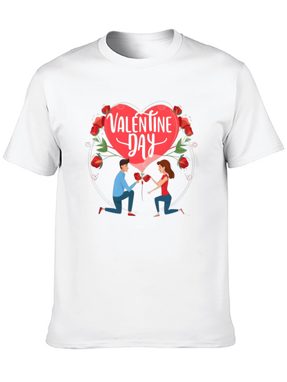 Valentines Day Proposal Graphic Tee - Black
