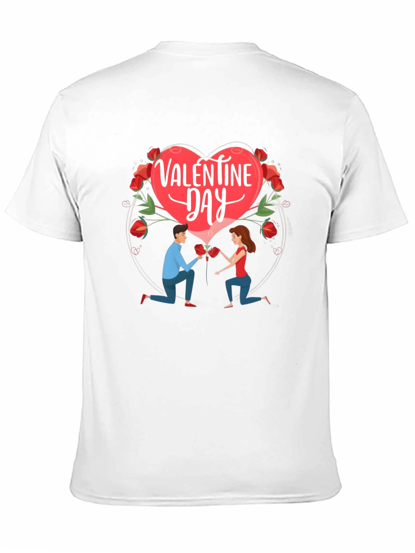 Valentines Day Proposal Graphic Tee - Black