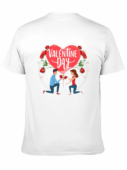 Valentines Day Proposal Graphic Tee - Black